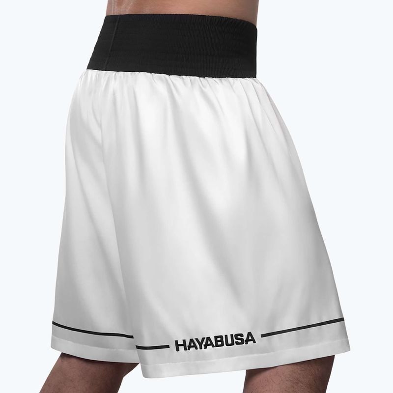 Hayabusa Pro Боксови тренировъчни шорти бели 3
