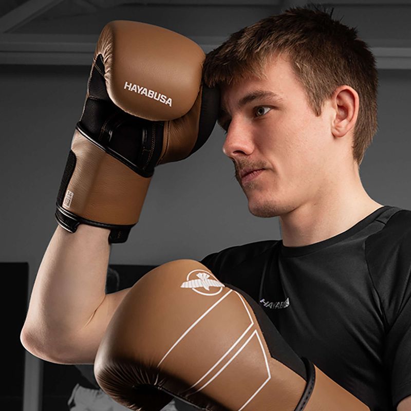 Боксьорски ръкавици Hayabusa S4 Leather golden brown 10