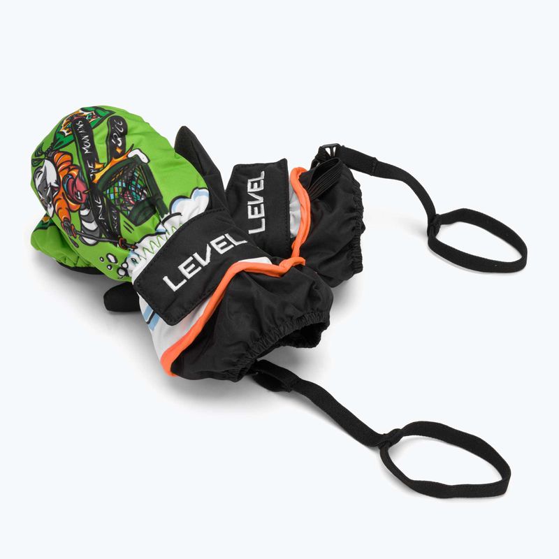 Детски скиорски ръкавици Level Animal lime 6