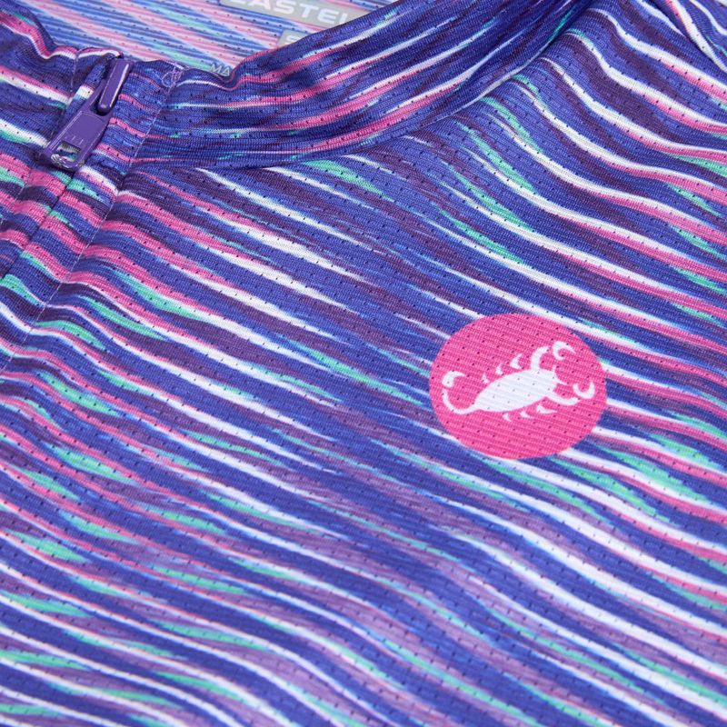 Дамска тениска за колоездене Castelli Cosmic Vortex multicolor ultraviolet rose 3