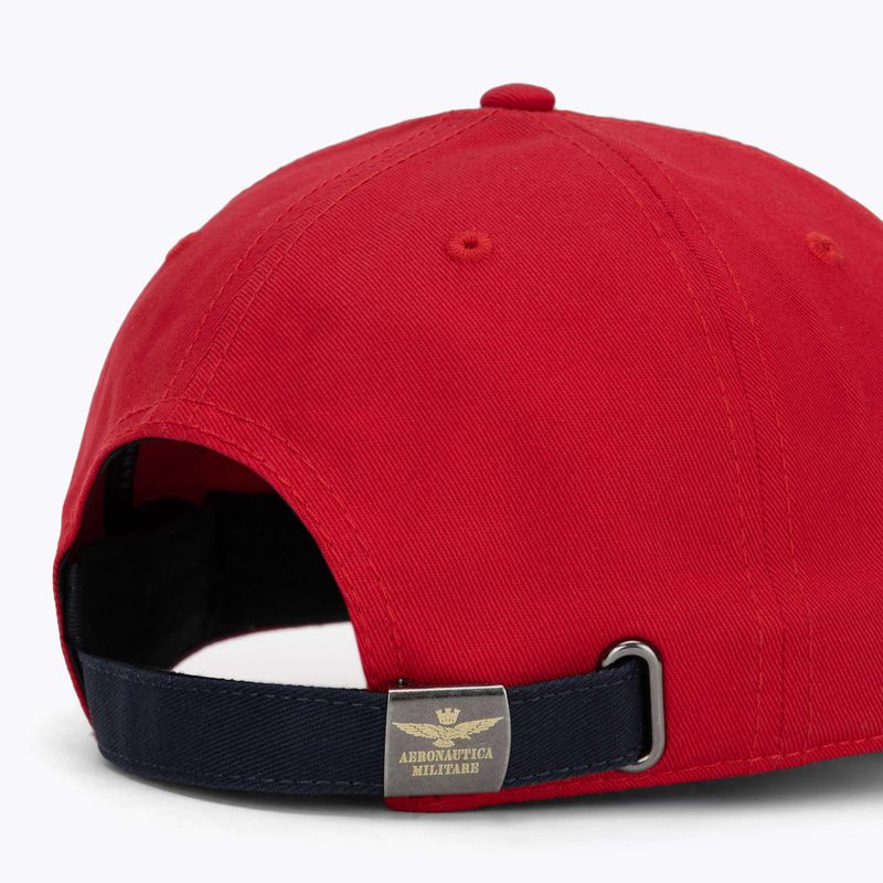 Mъжка шапка с козирка Aeronautica Militare HA1246UCT02 tango red/cream white 4