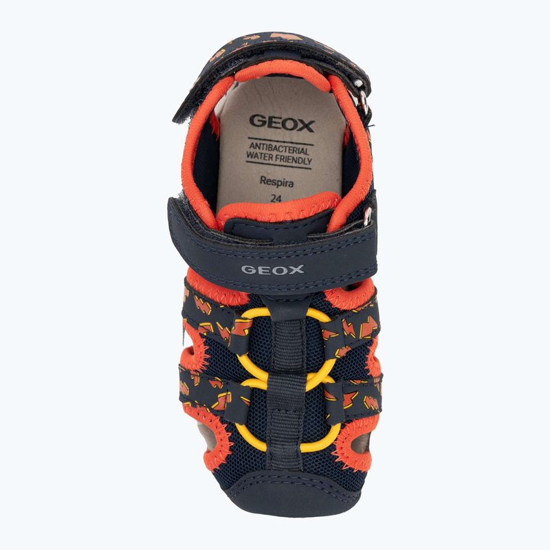 Детски сандали Geox Multy в тъмносиньо/оранжево 5