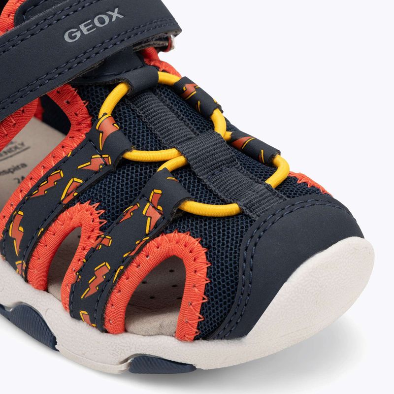 Детски сандали Geox Multy в тъмносиньо/оранжево 7