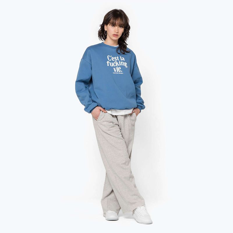 Мъжки суитшърт Kaotiko C'est la vie denim blue 2