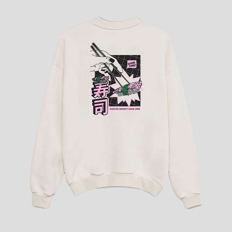 Мъжки суитшърт Kaotiko Organic Sushi Time ivory 4