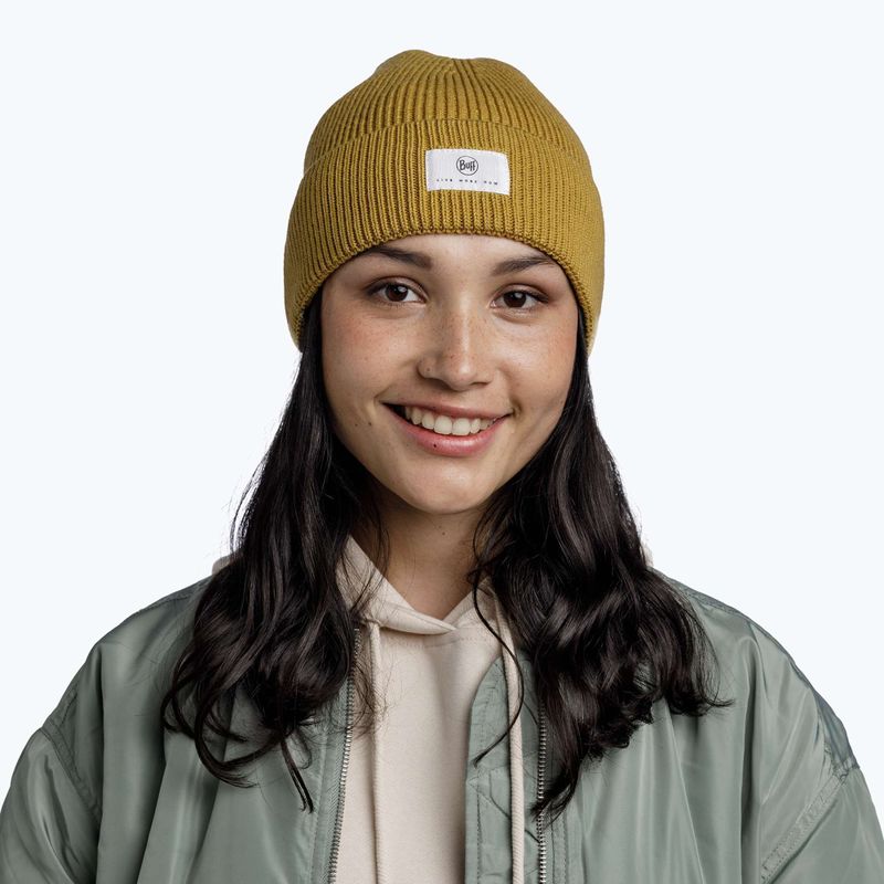 Зимна шапка BUFF Knitted Drisk citronella 3