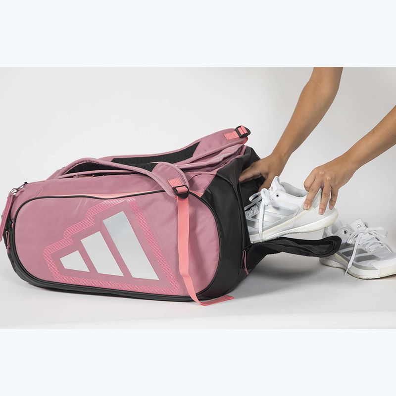 Чанта за падел adidas Pro Tour Racket Bag 2026 70 l pink/black 7