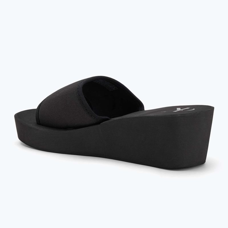 Calvin Klein дамски джапанки YW0YW01725 Beach Wedge Slide Canvas triple black 3