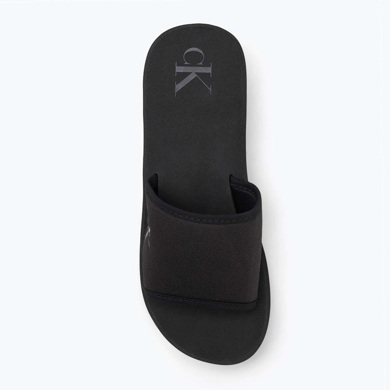 Calvin Klein дамски джапанки YW0YW01725 Beach Wedge Slide Canvas triple black 5