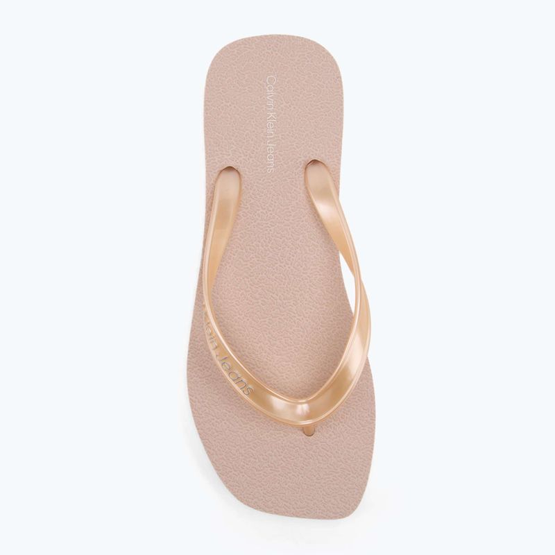 Calvin Klein дамски джапанки YW0YW01720 Thong+ Tpu Metallic whisper pink/bright white 5
