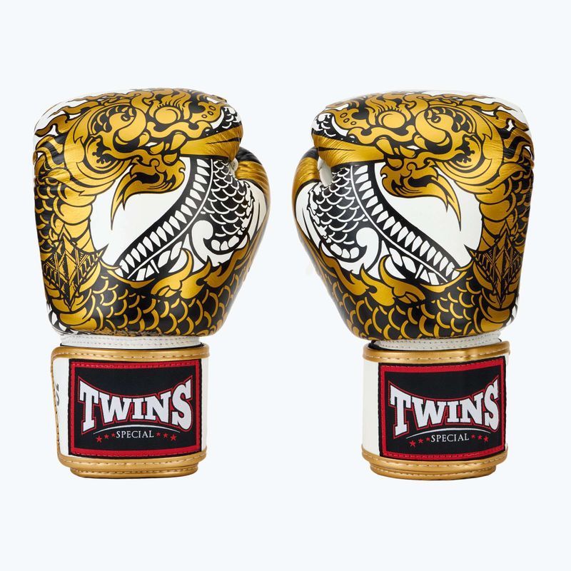 Боксови ръкавици Twins Special Fancy FBGVL3-52 white/gold 2