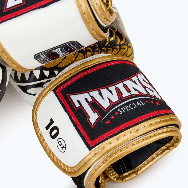 Боксови ръкавици Twins Special Fancy FBGVL3-52 white/gold 5