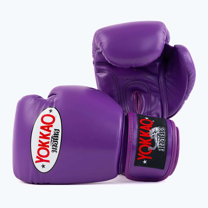 Мъжки боксови ръкавици YOKKAO Matrix flash purple