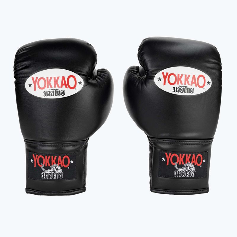Мъжки боксови ръкавици YOKKAO Matrix Lace Up black 2