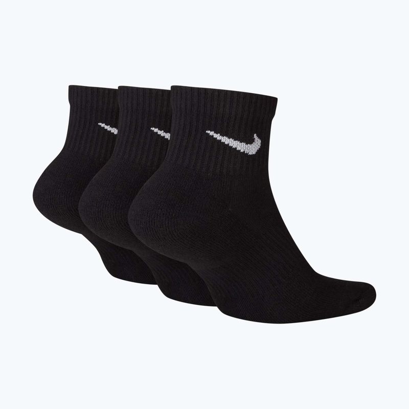 Чорапи Nike Everyday Plus Cushioned Ankle 3 чифта black/white 2