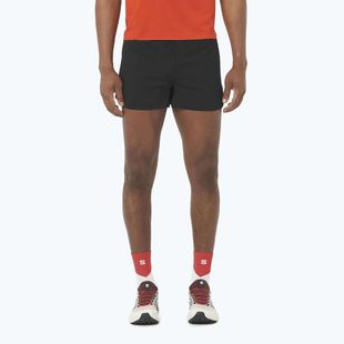 Мъжки къси панталони за бягане Salomon S/Lab Speed Spl 3" тъмно черно / огнено червено