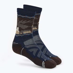 Smartwool Hike Light Cushion Mountain Moose Crew чорапи, тъмночервени