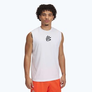 Мъжка баскетболна тениска Under Armour Curry бяла/черна