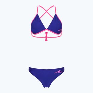 Бански костюм от две части aquafeel Sun Bikini син розов пламъци