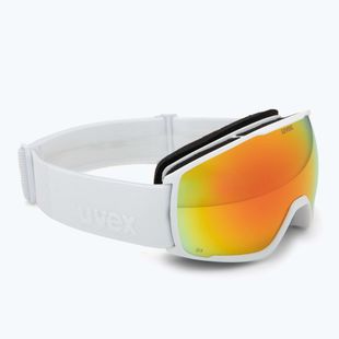 Скиорска маска UVEX Victorious S FM white matt/mirror orange