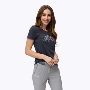Salewa Geometric Dry дамска тениска за трекинг тъмносиня 00-0000027942