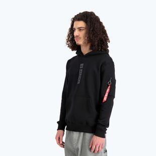 Alpha Industries Puff Print Hoodie black - мъжки
