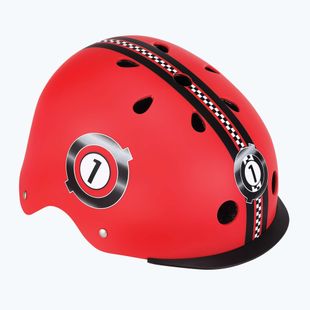 Детска каска Globber Elite Lights new red racing
