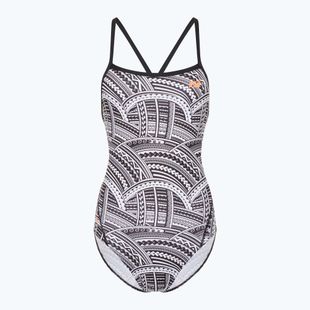 Дамски бански костюм от една част ZONE3 Kona Speed Strap Back tribal print/black/ white/orange