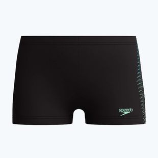 Детски боксерки за плуване Speedo Plastisol Placement Aquashort black/alfalfa green