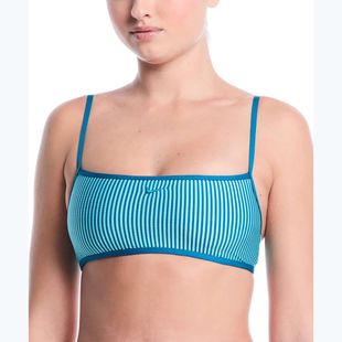 Горнище от бански костюм Nike Ripple Texture Bralette Classic Bikini bleached turquoise