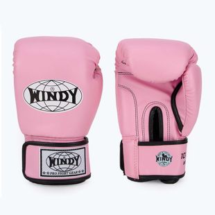 WINDY Classic Синтетична кожа розови боксови ръкавици