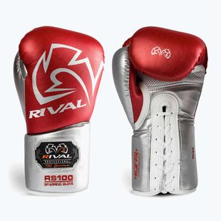 Боксьорски ръкавици Rival RS100 Professional red/silver