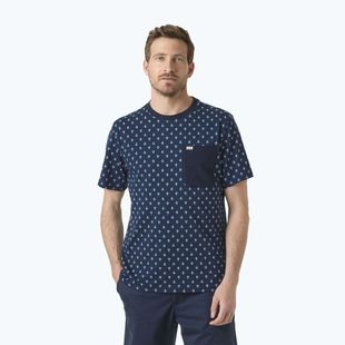 Мъжка тениска Helly Hansen Hudson navy aop