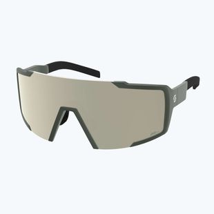 Слънчеви очила SCOTT Shield khaki green/amp white chrome