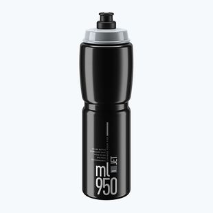 Велосипедна бутилка Elite Jet 950 ml черно/сиво лого