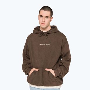 Мъжки суитшърт Kaotiko Washed Vancouver Society brown